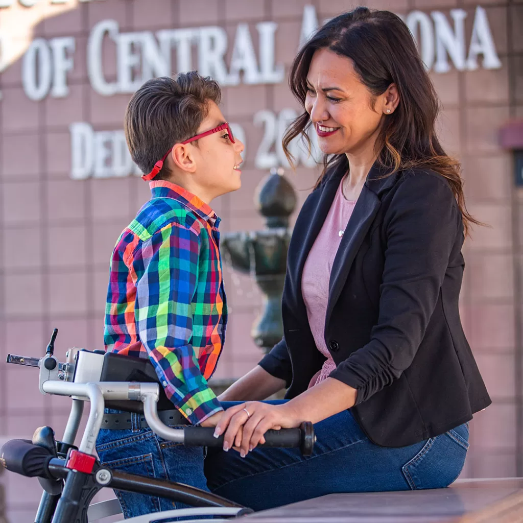 united cerebral palsy ambassador with mother