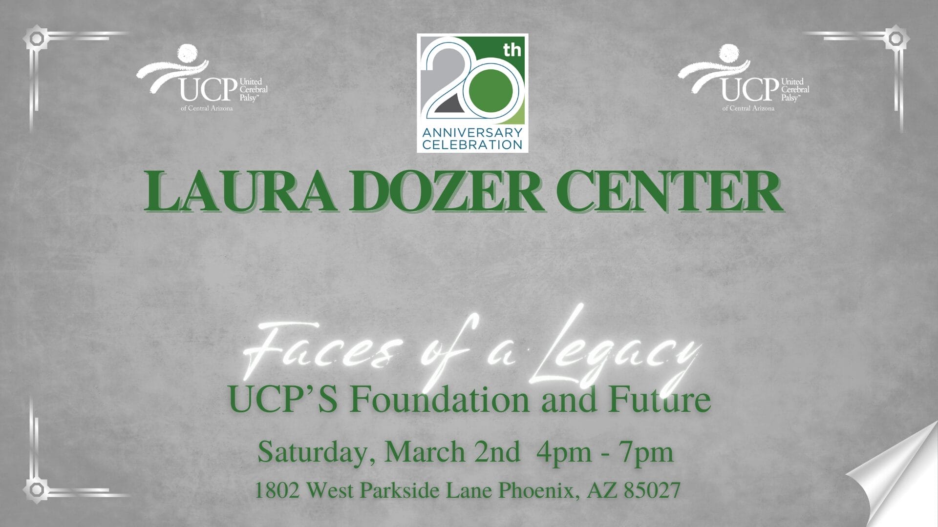 Laura dozer 20 year anniversary event invite