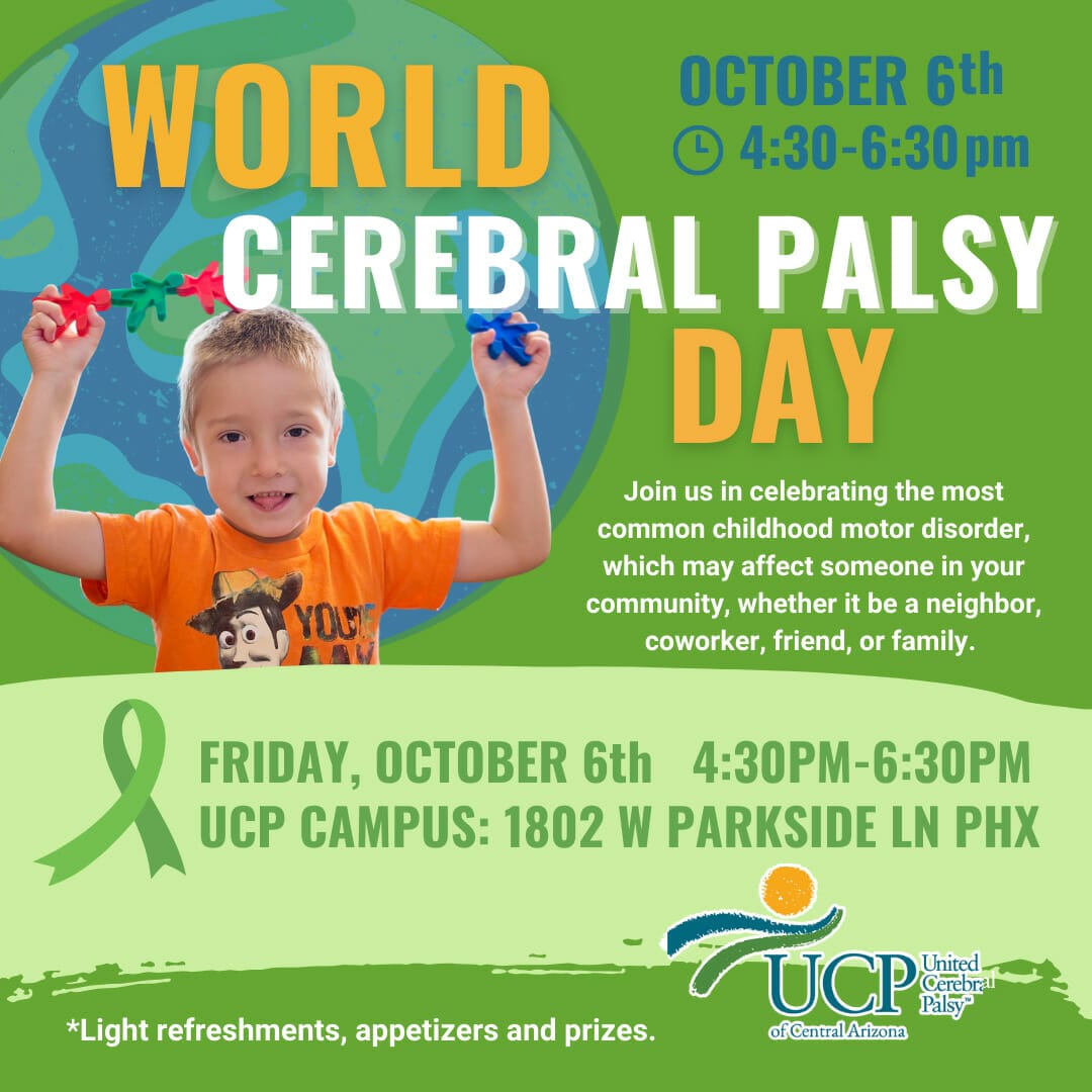 A poster for a cerebral palsy event.