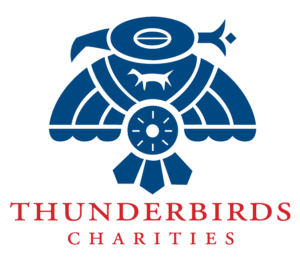 Thunderbirds charities logo featuring pediatric therapy.